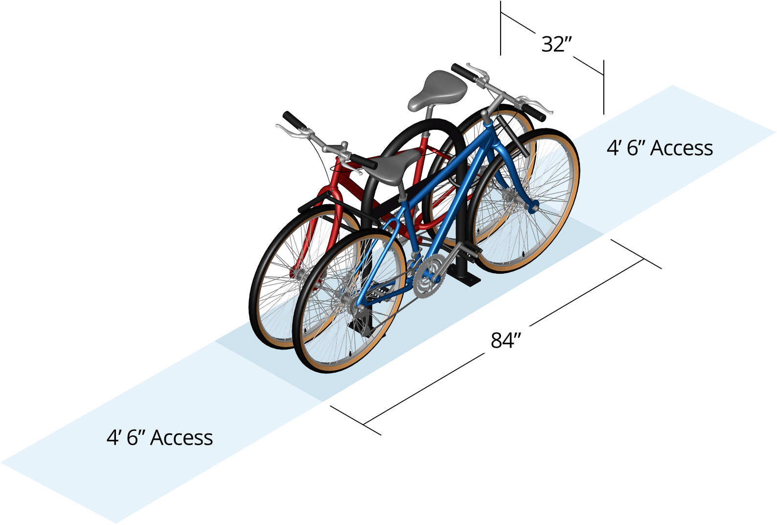 Bike U-Rack Footprint