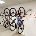 Bike Room with Bike Wall Racks at Wesleyan University