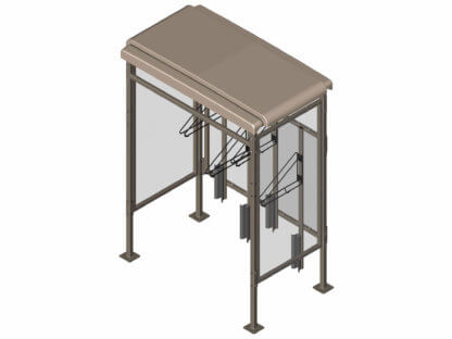 Compact Bike Shelter with WallRack Frame