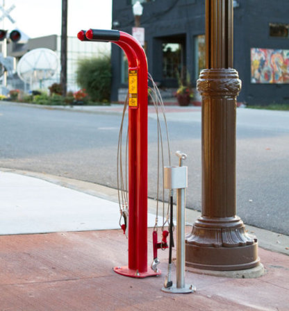Public Bike Repair Stand with Bike Pump, Wausau, Wisconsin