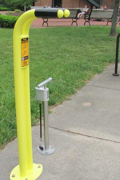 Public Bike Repair Stand with Bike Pump, Xenia, Ohio