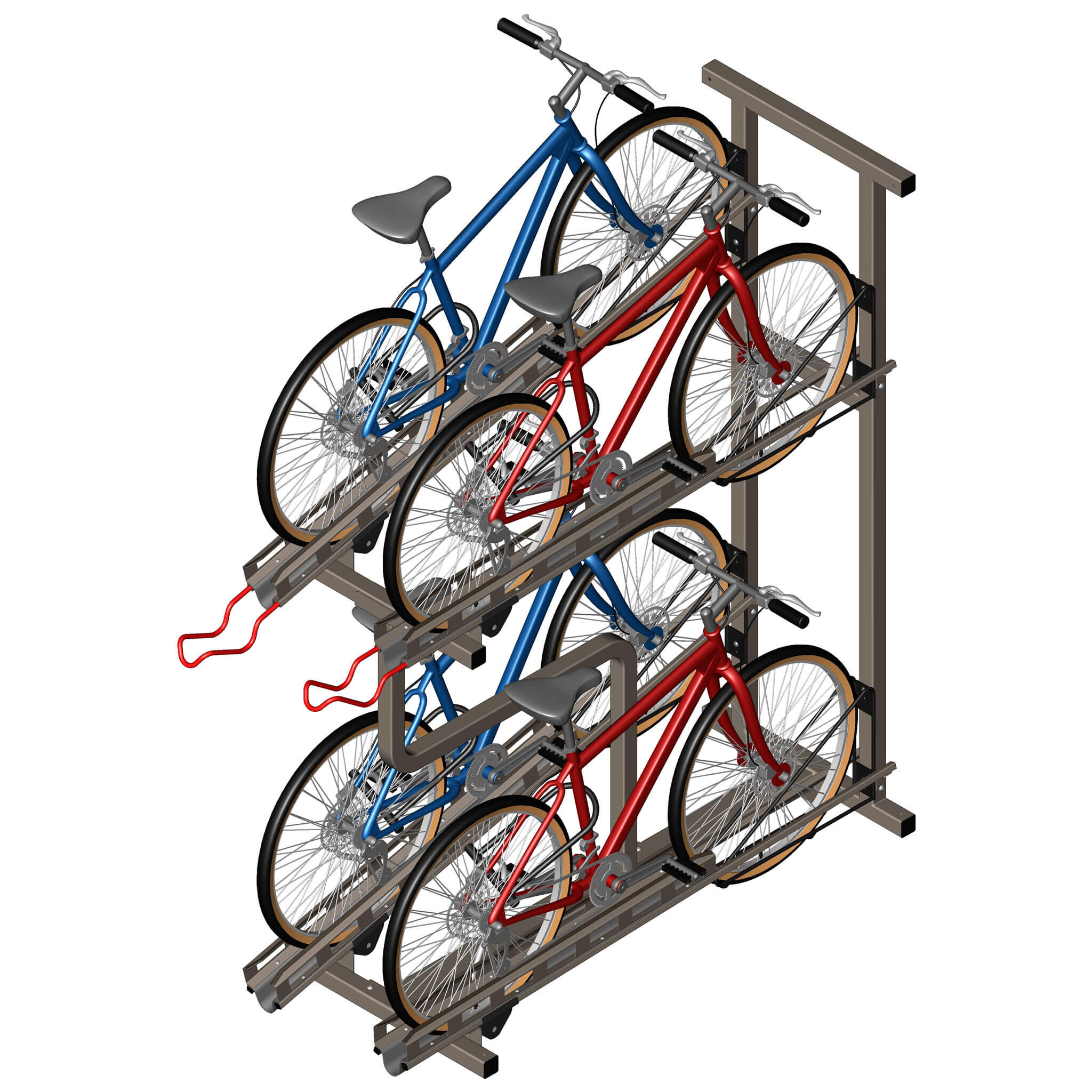 Quad HiDensity Bike Rack  4 Bikes  CycleSafe