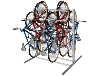 Bike WallRack Stand, Double-Sided, 8 Bikes