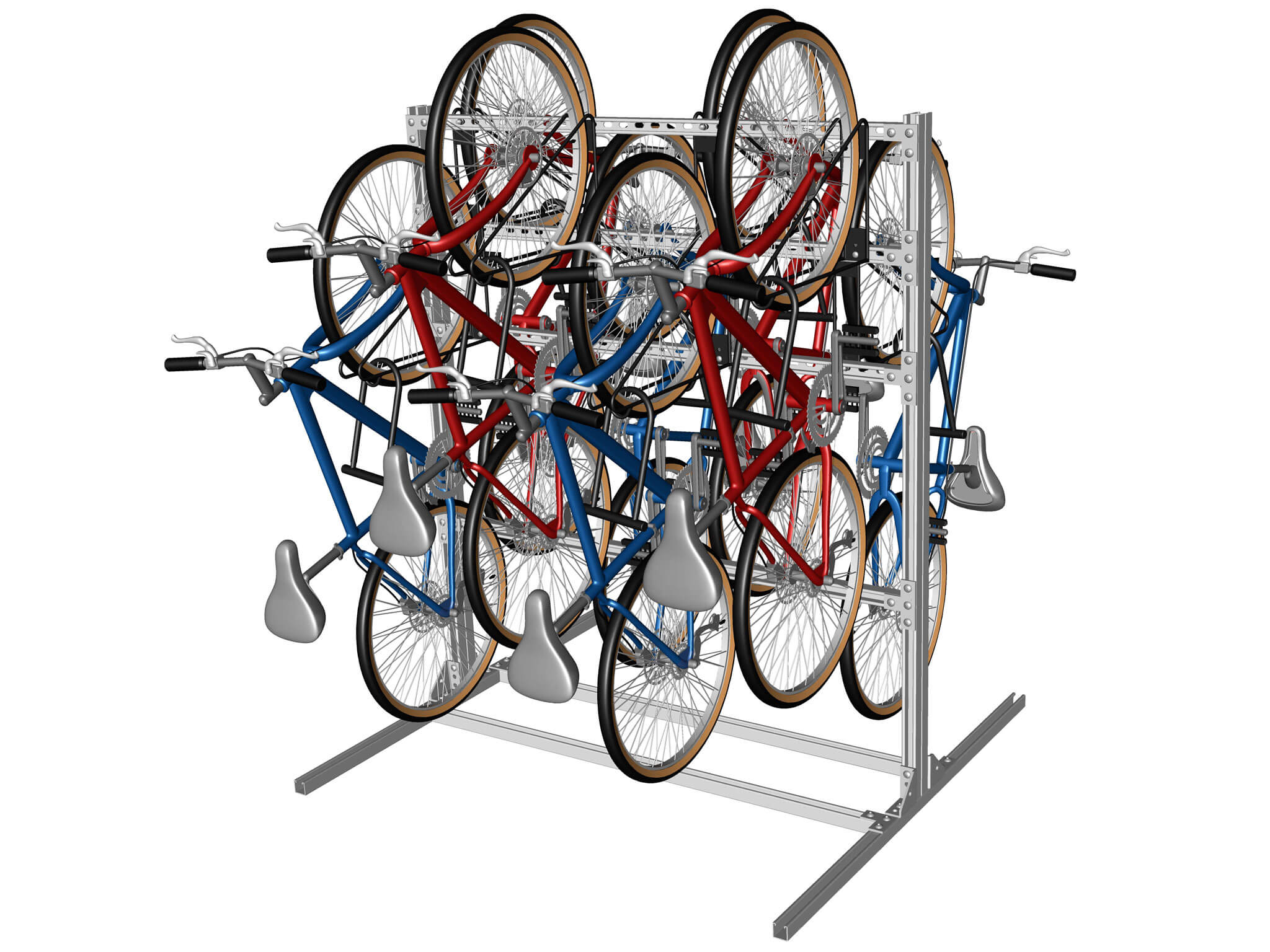 DoubleUp - Single Sided Free-Standing Vertical Bike Rack