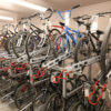 High-Density Bike Rack at Police Station