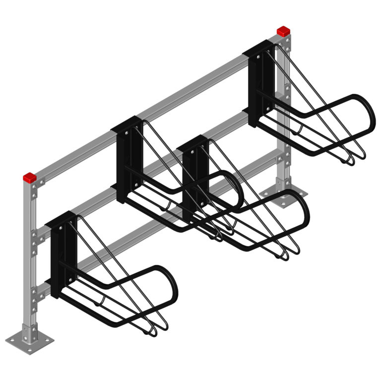 Angled Bike Stall - 4-7 Bike Rack | CycleSafe