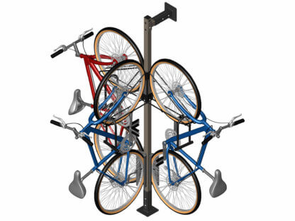 Bike Tree Rack, Side Mount, 3 Bikes