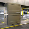 ProPark Bike Locker, Door-View, Double-Tier, in Parking Garage, Indianapolis, Indiana