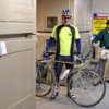 ProPark Double-Tier Door-View Bike Lockers in Parking Ramp