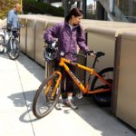 Local resident using CycleSafe Locker