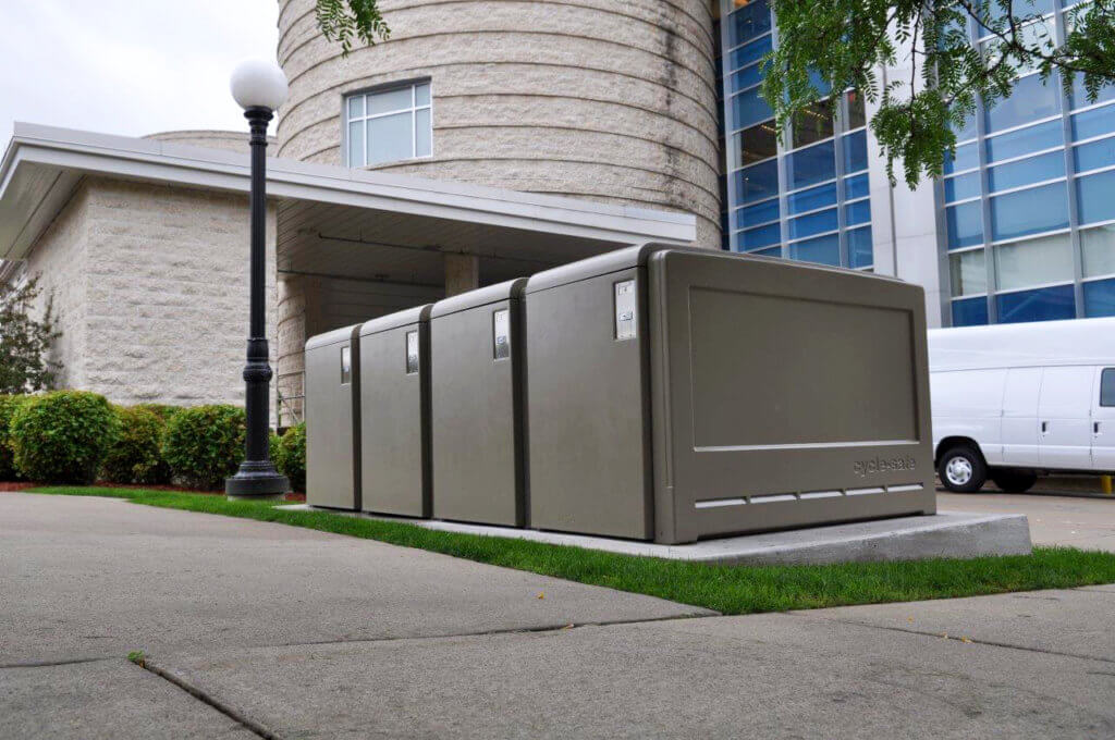 Electronic Access Bike Lockers