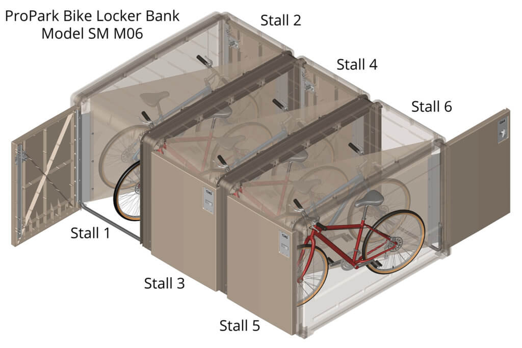 ProPark Bike Locker Bank CycleSafe