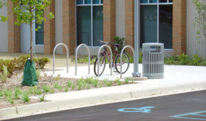 Example of CycleSafe bike racks for primary and secondary education