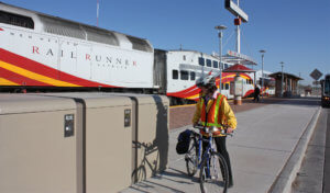 Example of secure bike parking locker for mass transit systems