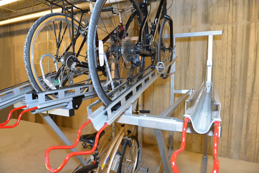Indoor, Class II short-term parking bike rack