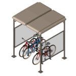 CyclePort Bike Shelter with Bike U Racks. Bike Parking Capacity: 4 Bikes.