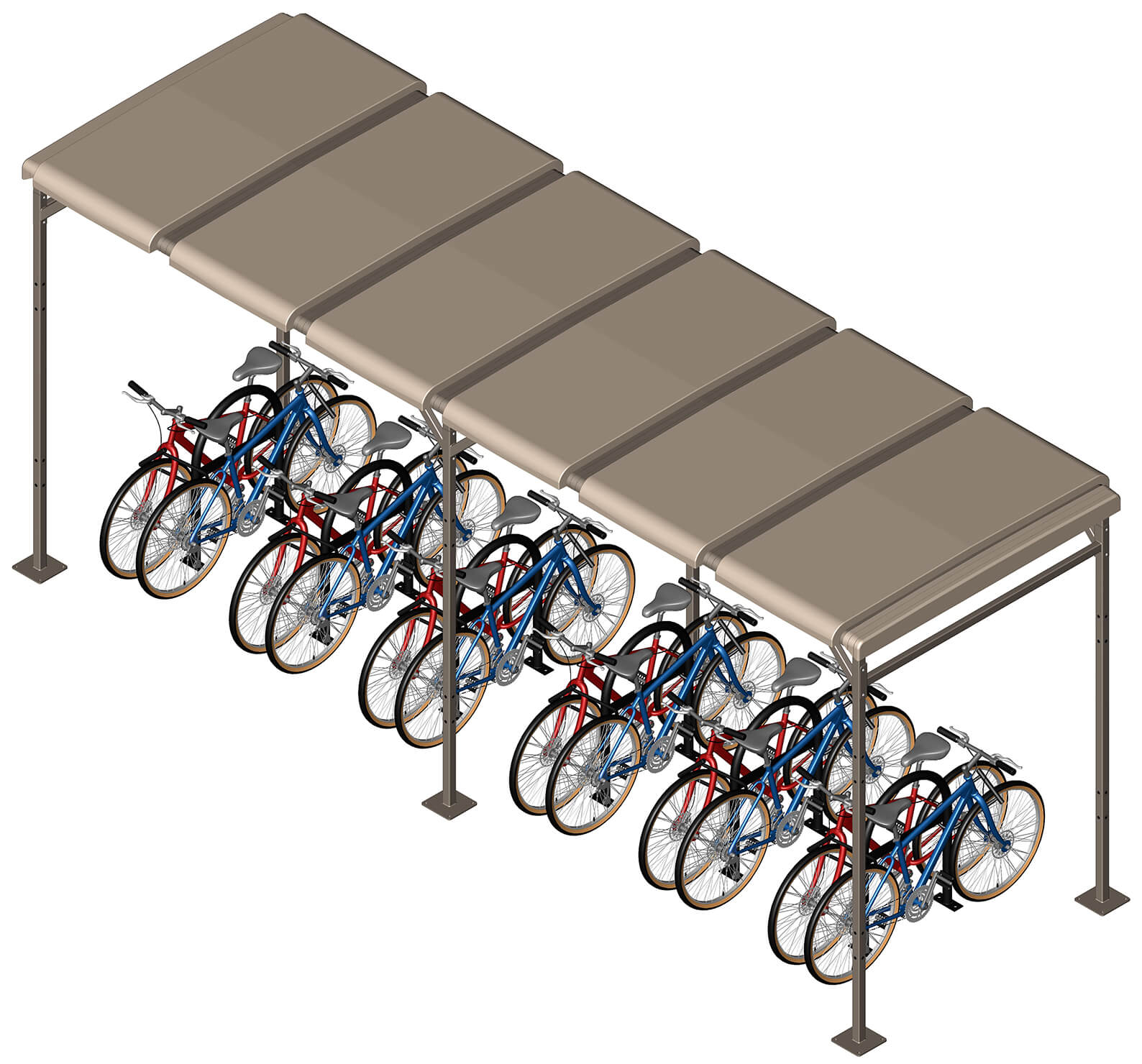 Expandable Bike Shelter Row