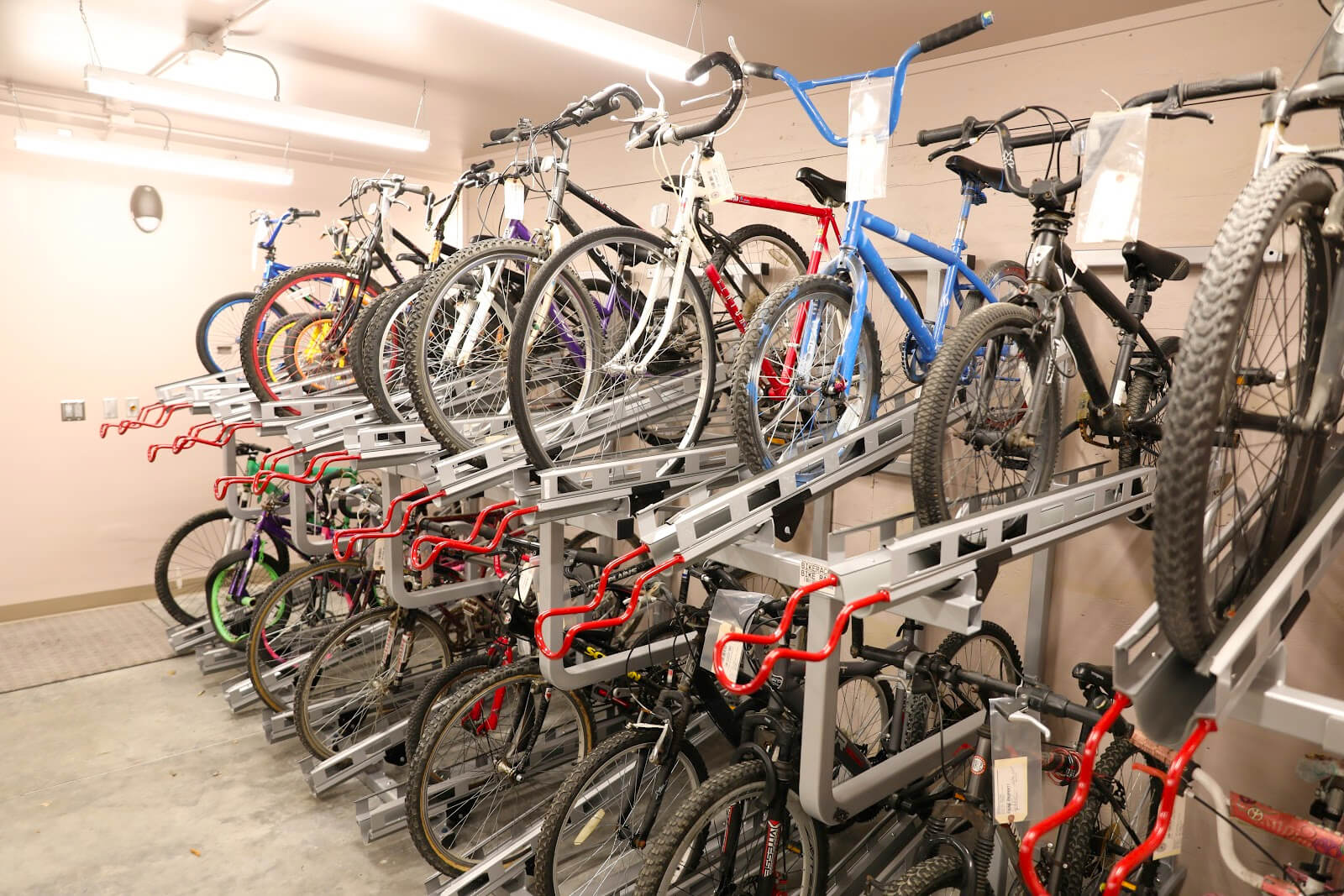 Bike Room with High-Density Bike Rack