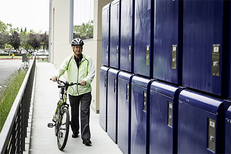 double-tier bike lockers