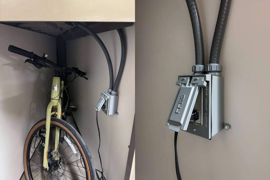 Today’s modern ProPark locker with GFI outlet for e-bike charging