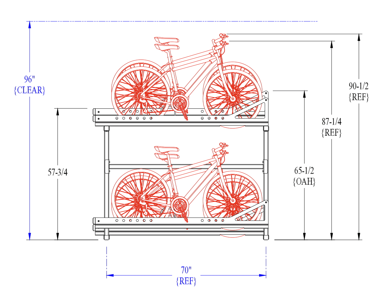 Octagonal Bike Rack High-Density Double-Tier Bike Rack | OctoRack™