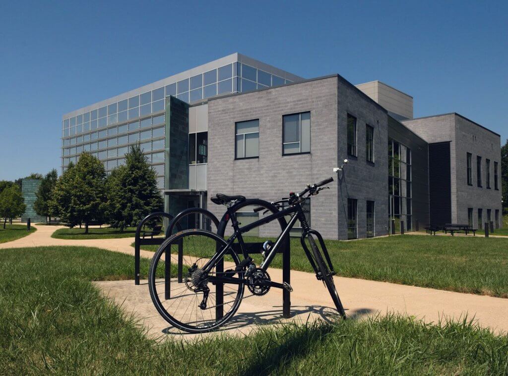 bike racks at municipal building