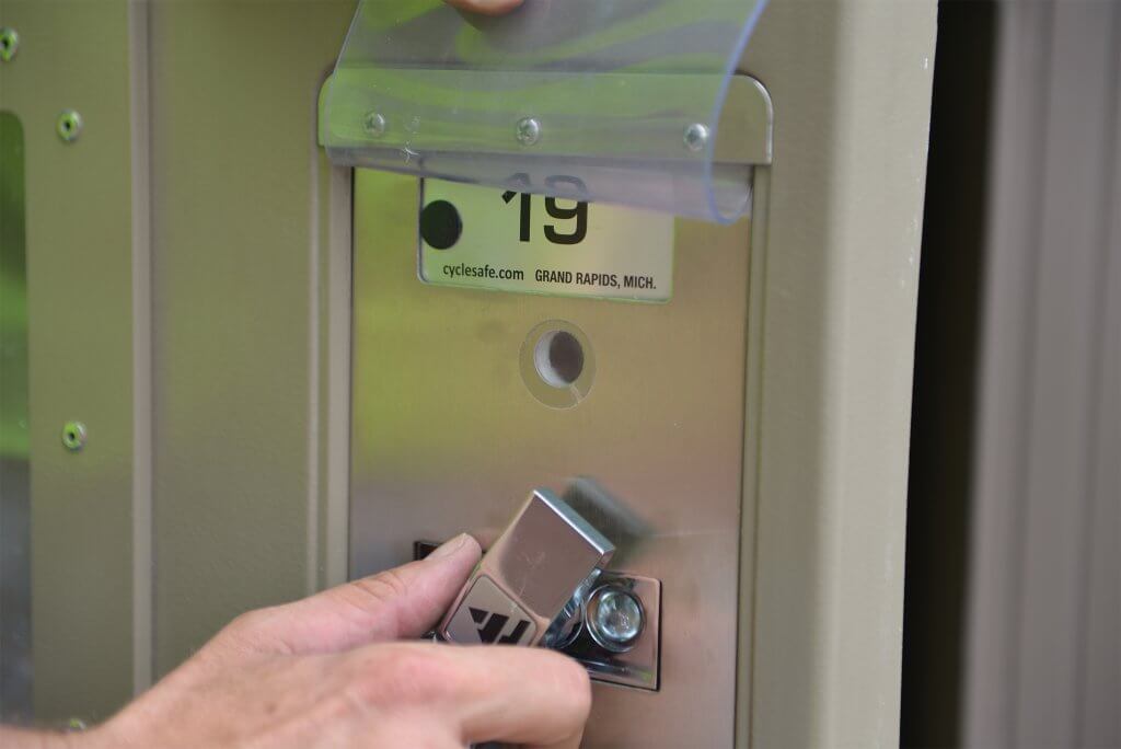 ProPark® System Bike Locker with a Bluetooth Cellular Access T-Handle Lock